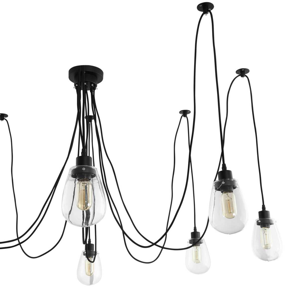 Epee Chandelier Black