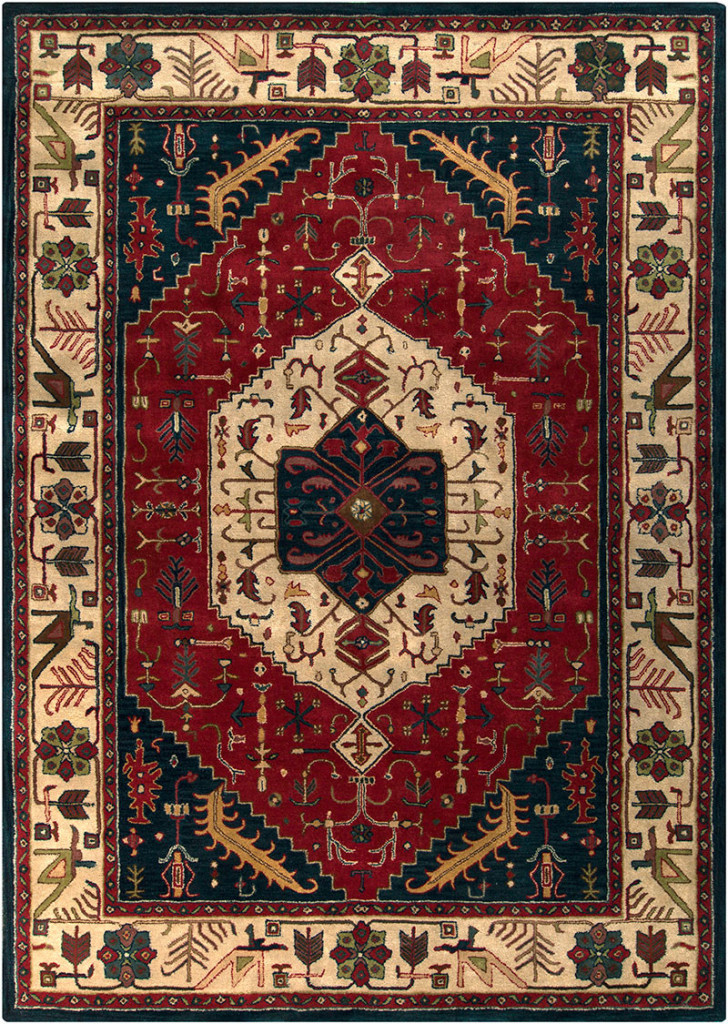 Ancient Treasures Burgundy/Navy Area Rug