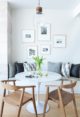 dining room with chairs and bench seating