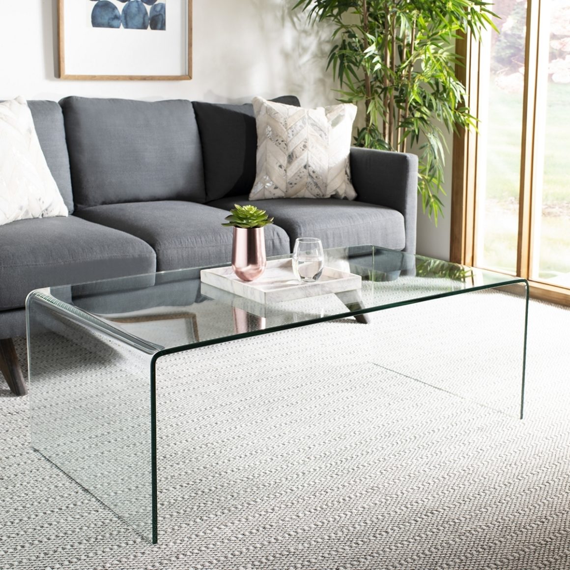 Transparent Coffee Table Glass Acrylic