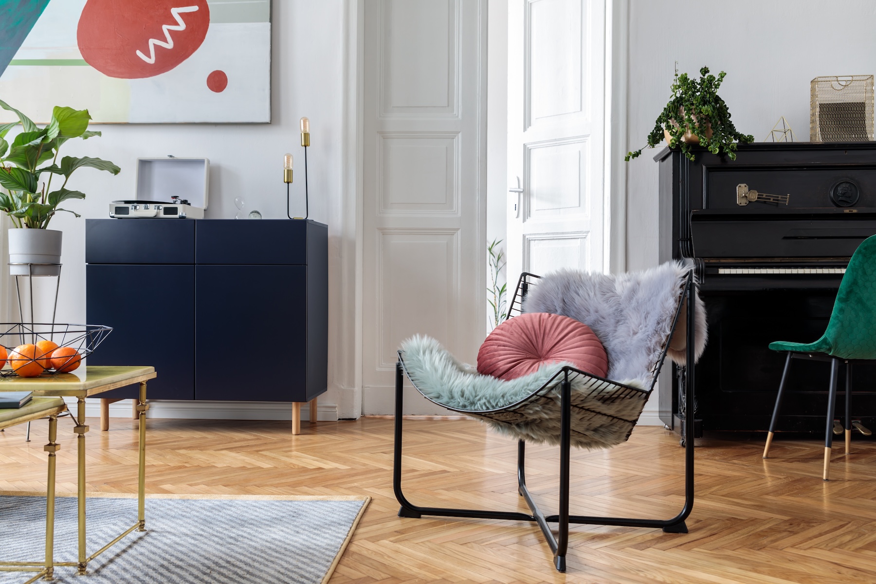 add pops of color through the decor