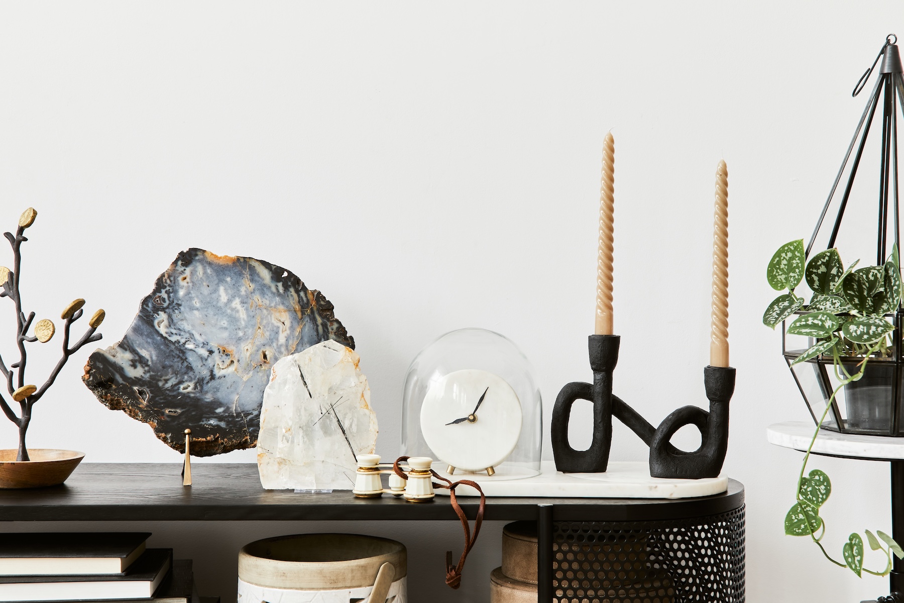 anchor your living room with stone accents