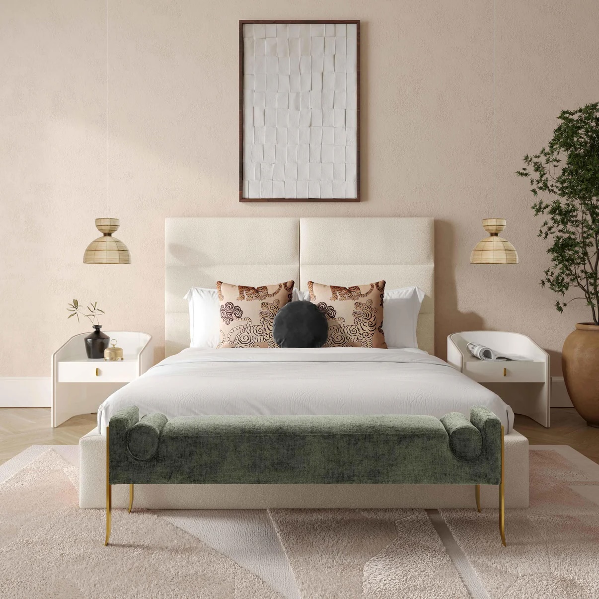 Urban modern bedroom bed style 2