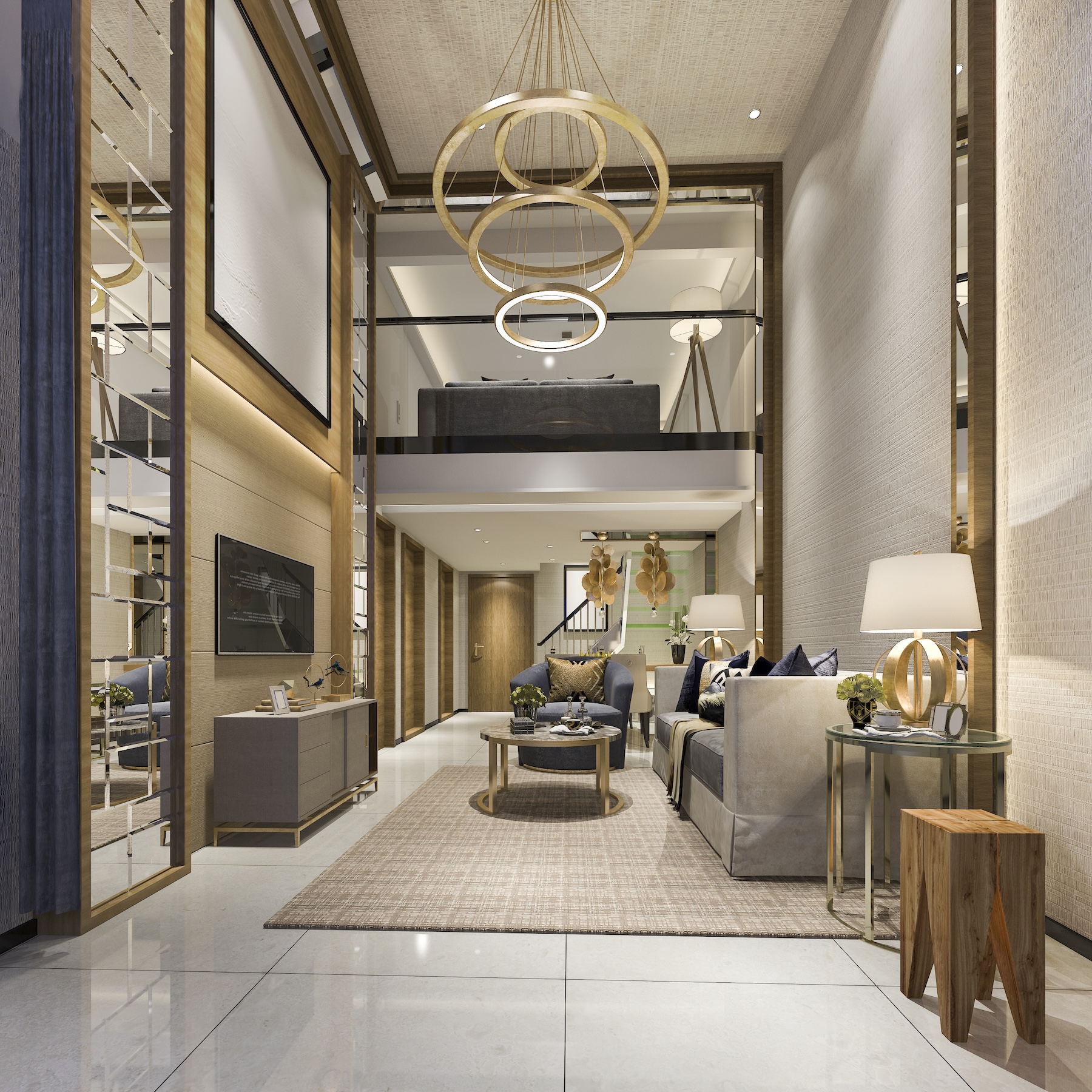 Gold living room inspiration 1