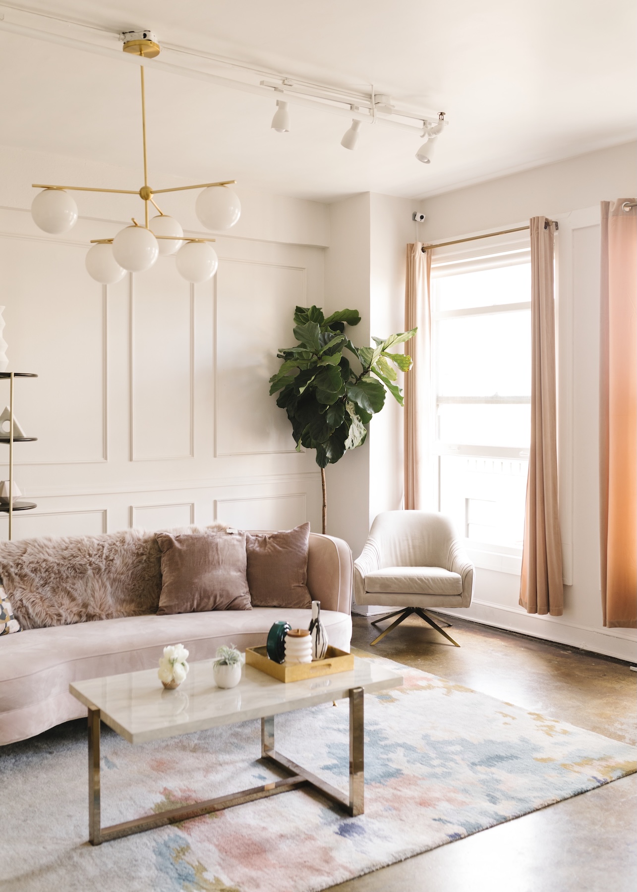 Gold living room inspiration 3