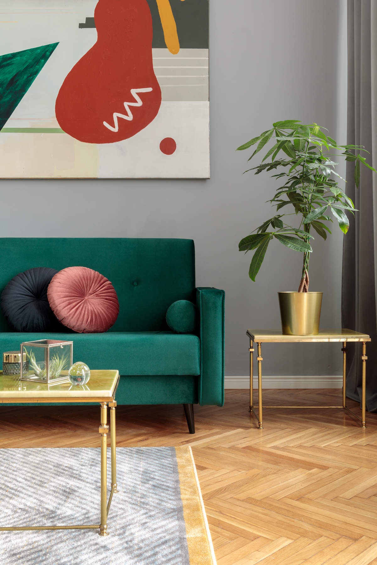 Gold living room inspiration 5