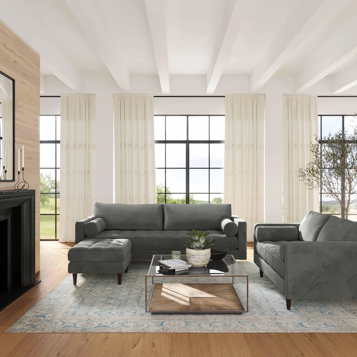 Mid-century modern sofa style 1