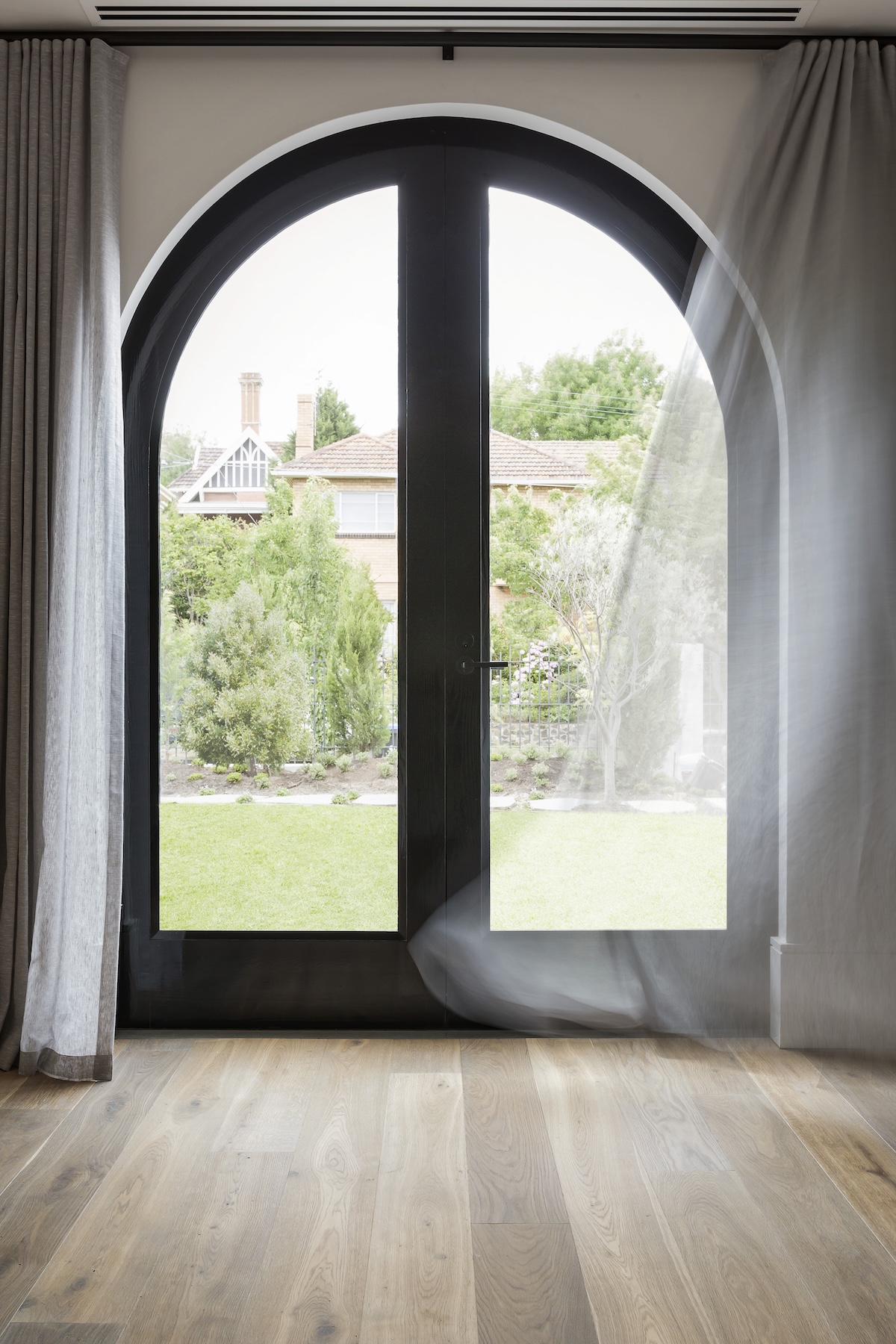 opt for light beige gray curtains