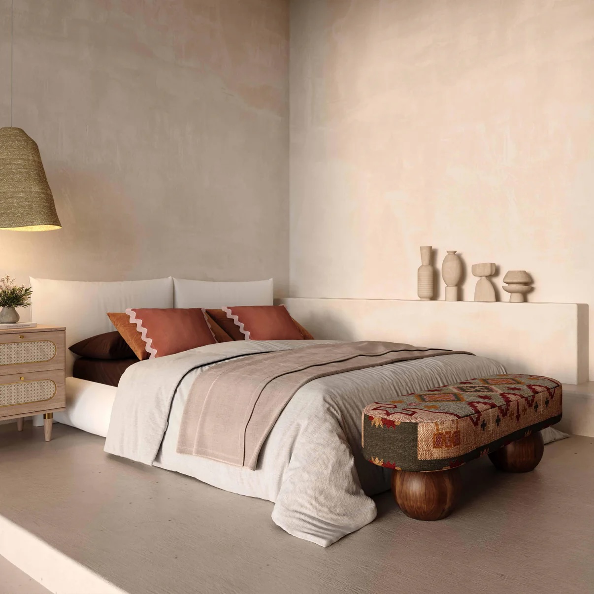 Urban modern bedroom ottoman style 4